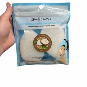 Spa Savvy Exfoliating Facial Cleansing Pads 2pk with Coconut Oil & Vitamin E